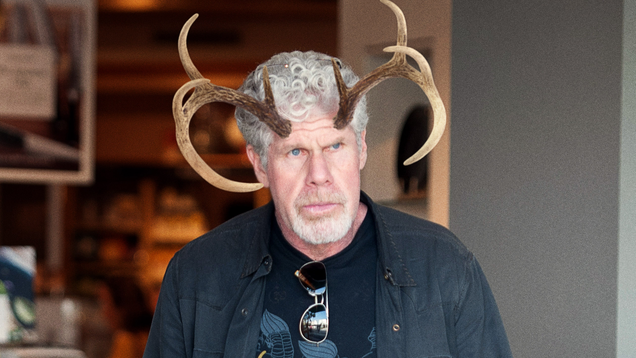 Illustration for article titled Sorry: We’re Not Really Doing Lists With Sliders Anymore, So There’s No Way To Get These Photos Of Ron Perlman With Antlers Back To Normal